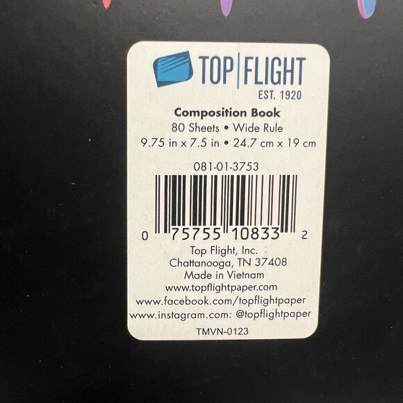 Top Flight 80 Sheets Gamer Drip Wide Ruled Composition Notebook (Pack of 3) - Picture 4 of 5